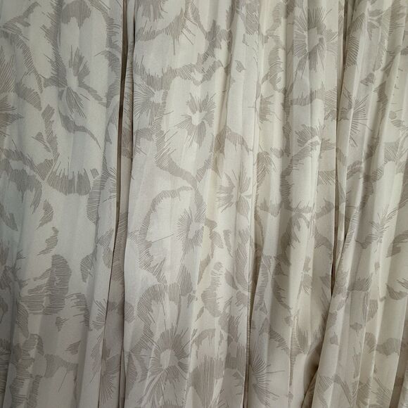 Banana Republic Sketched Flora Maxi Skirt Size 6 Side Split Accordion Pleated - Picture 5 of 14